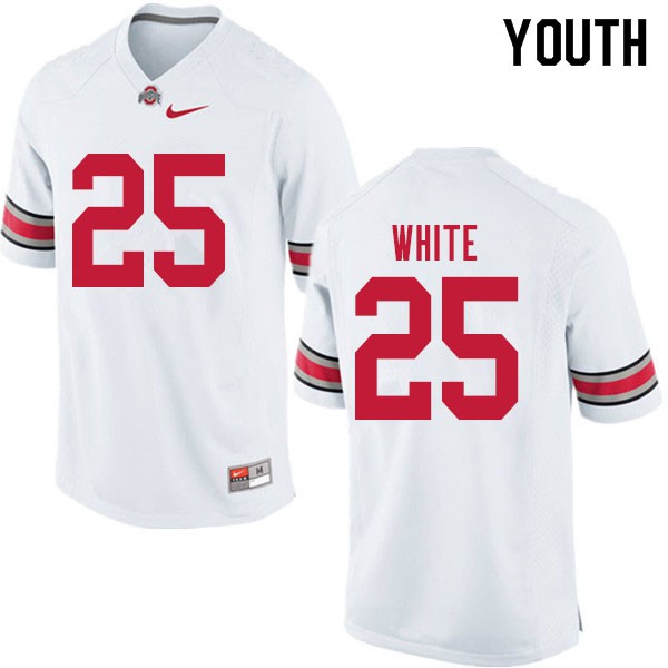 Ohio State Buckeyes #25 Brendon White Youth University Jersey White